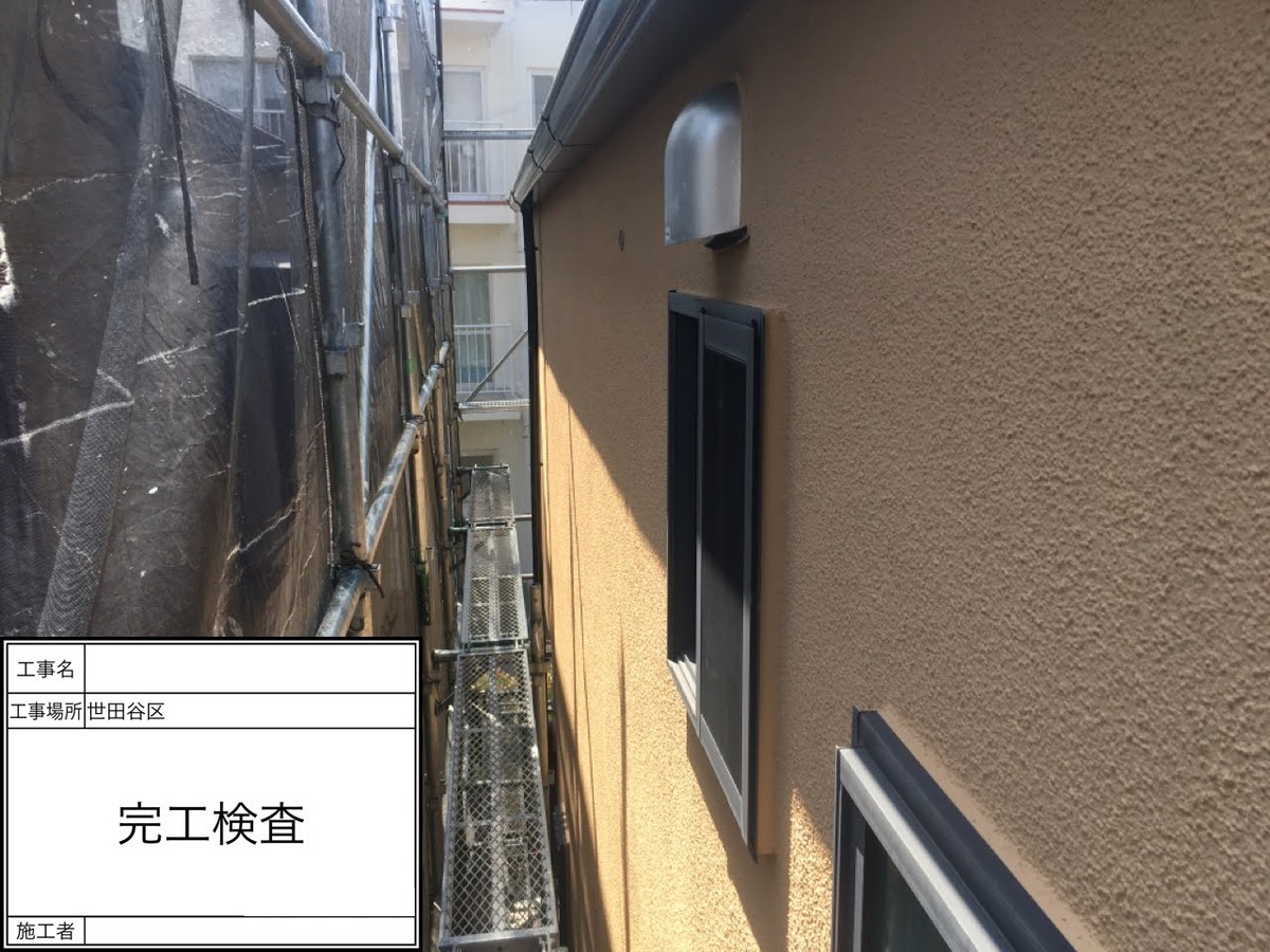 窓・換気口周りと外壁の完工確認