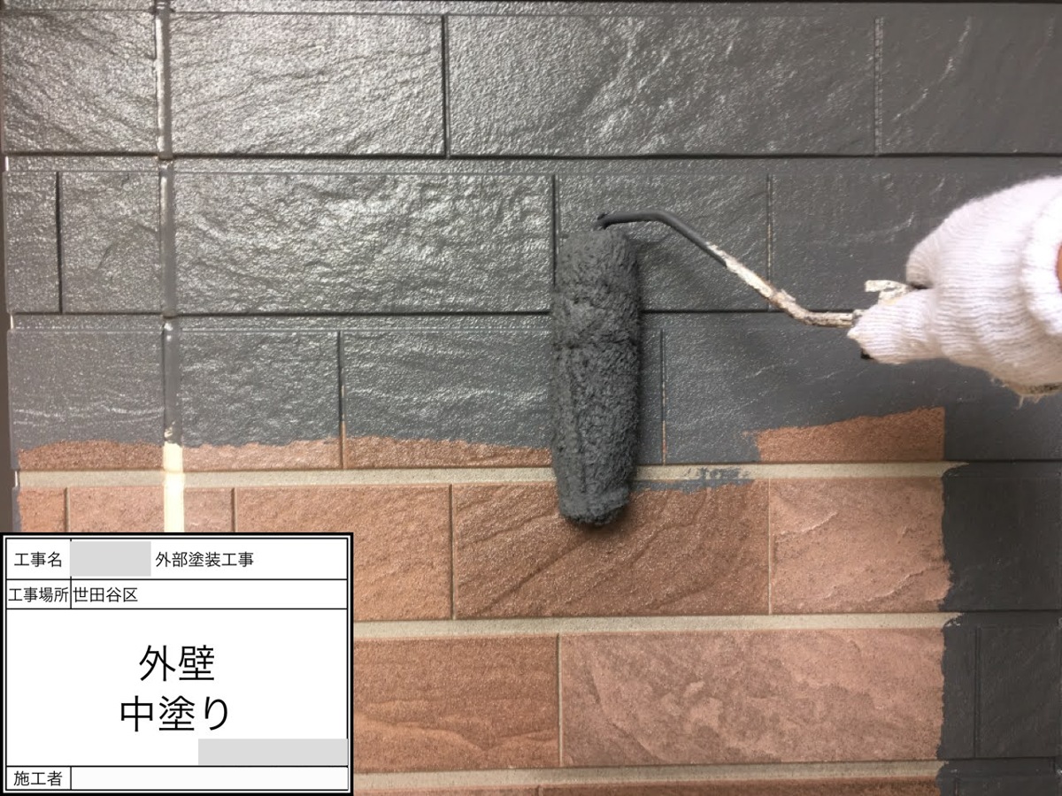 setagaya-bettaku-32 1階外壁の中塗り
