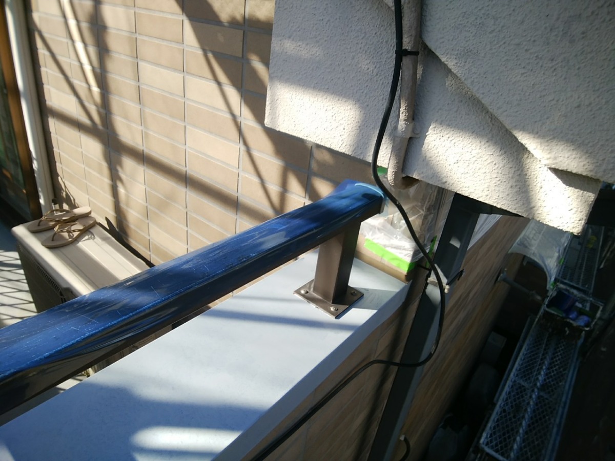 setagaya-renovation-26 バルコニー手すりと周囲の養生