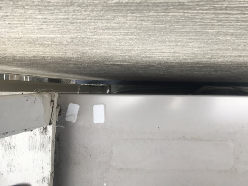 外壁の仕上がりを上方から確認