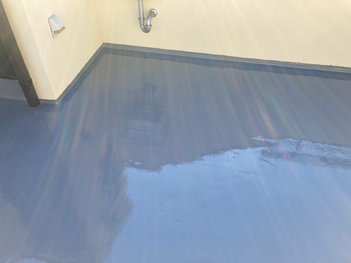 立ち上がりと床面の防水仕上がり